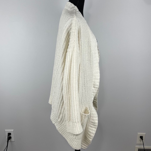 Express Ivory Cream Chenille Knit Cardigan Sweater - Picture 7 of 9